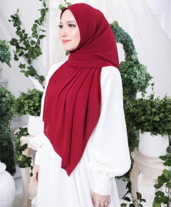 Hayyan Pleated Shawl (Imperial Red)