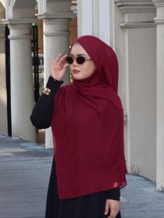 CLASSY COTTON SHAWL IN MAROON