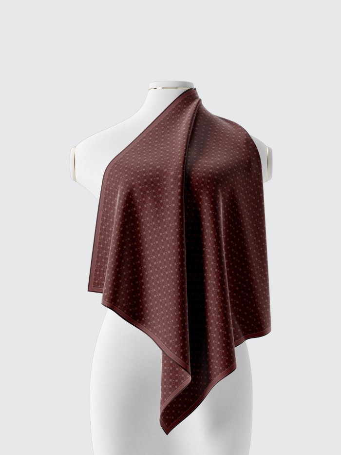 BAWAL CLASSY MONOGRAM IN BURGUNDY