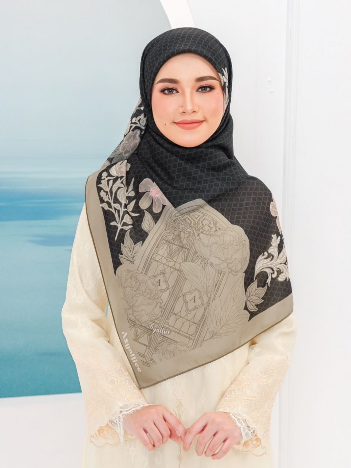 BAWAL PRINTED - ELIZABETH ( JET BLACK )