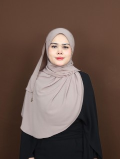 SHAWL DARLING DIAMOND CHIFFON IN SADDLE