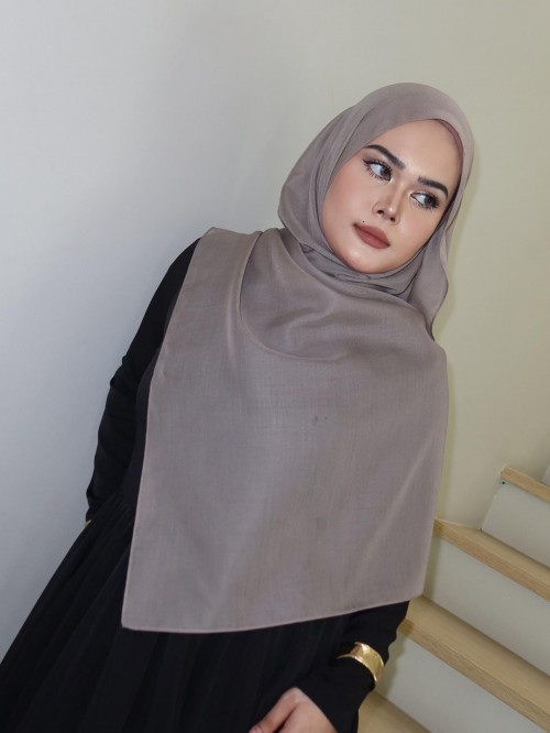 CLASSY COTTON SHAWL IN SM0KE GREY