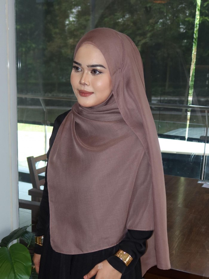 CLASSY COTTON SHAWL IN ROSY BROWN