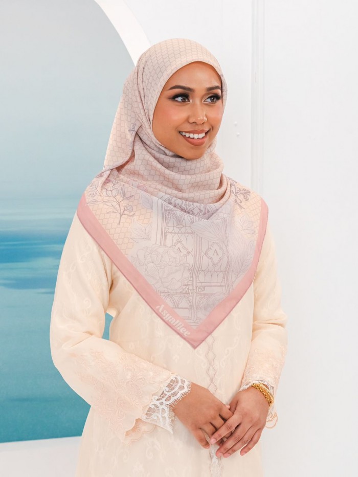 BAWAL PRINTED - ELIZABETH ( LIGHT BEIGE )