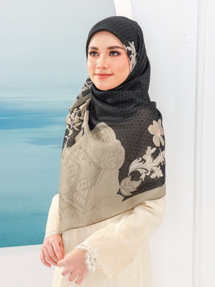 BAWAL PRINTED - ELIZABETH ( JET BLACK )