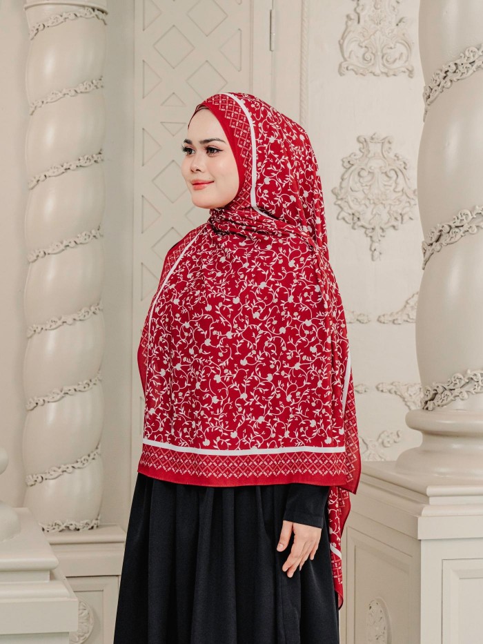 SHAWL LYDIA IN SCARLETT