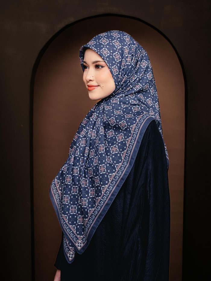 BAWAL PRINTED - HERA ( TRUFFLE BLUE )