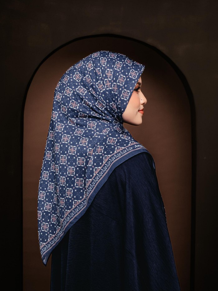 BAWAL PRINTED - HERA ( TRUFFLE BLUE )