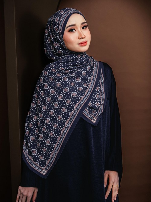 SHAWL PRINTED - HERA ( TRUFFLE BLUE )