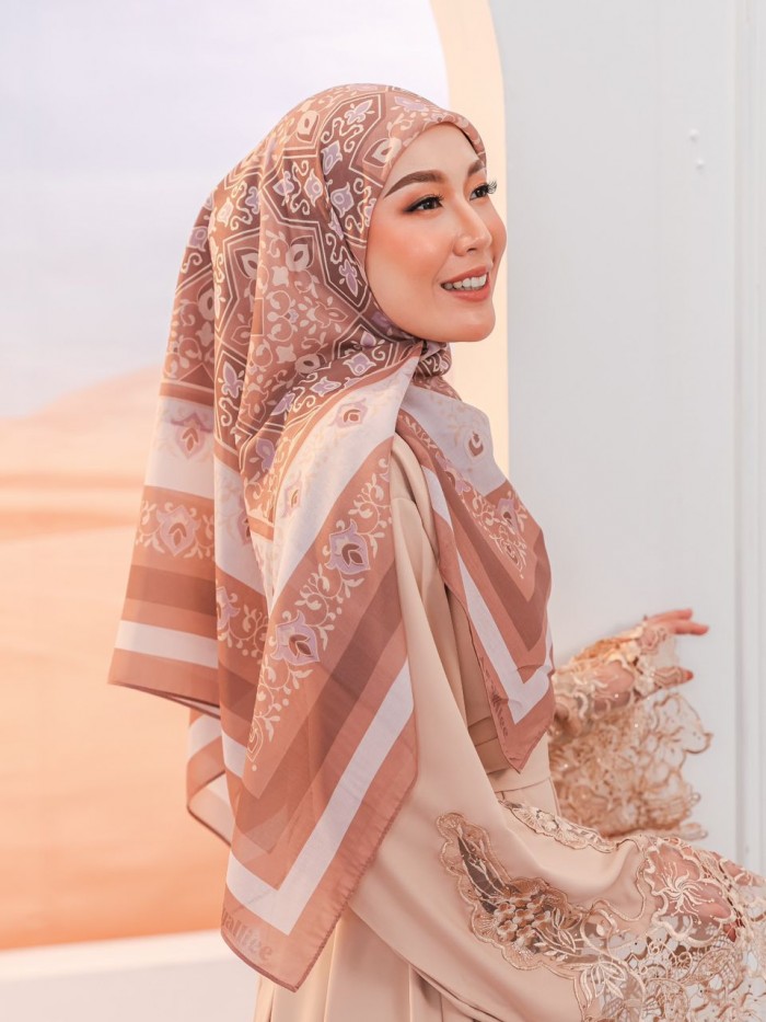 BAWAL PRINTED - AL-QAMAR ( SEPIA BROWN )