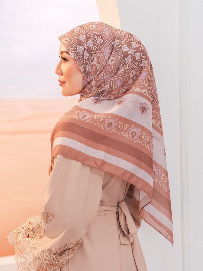 BAWAL PRINTED - AL-QAMAR ( SEPIA BROWN )