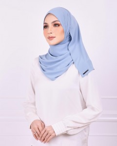 Basic Premium Chiffon Shawl (Aqua Blue)