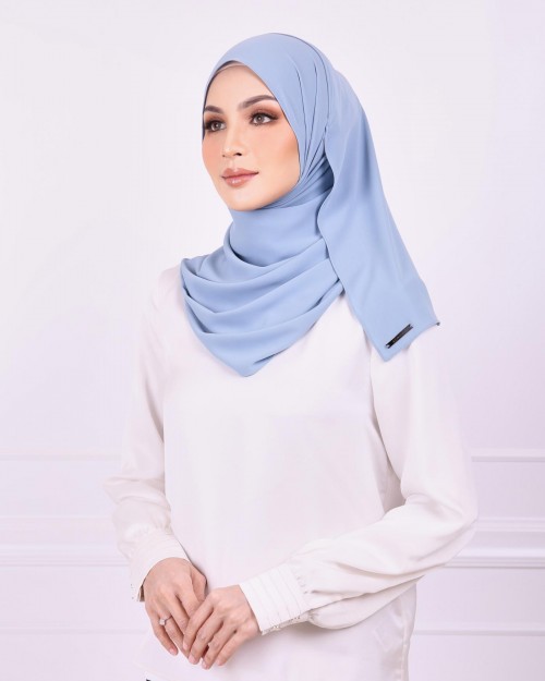 Basic Premium Chiffon Shawl (Aqua Blue)