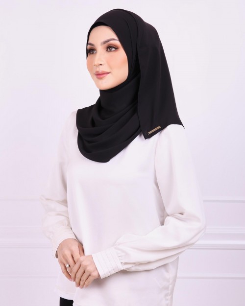 Basic Premium Chiffon Shawl (Black)