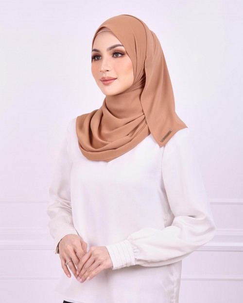 Basic Premium Chiffon Shawl (Caramel)