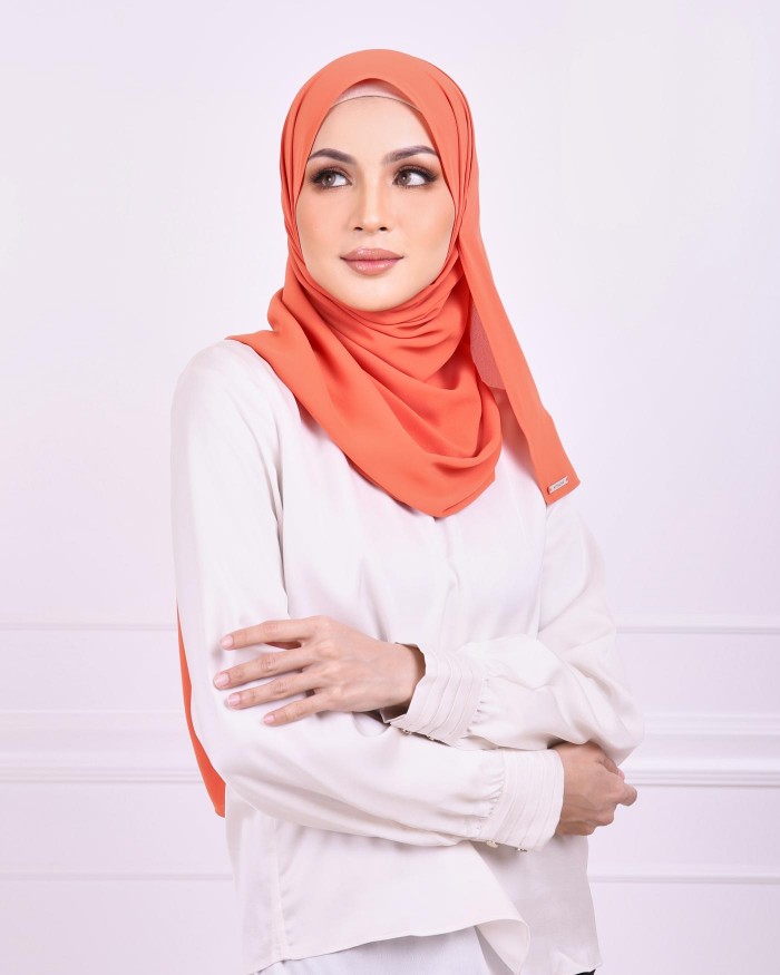 Basic Premium Chiffon (Tangerine) - Minor Defect