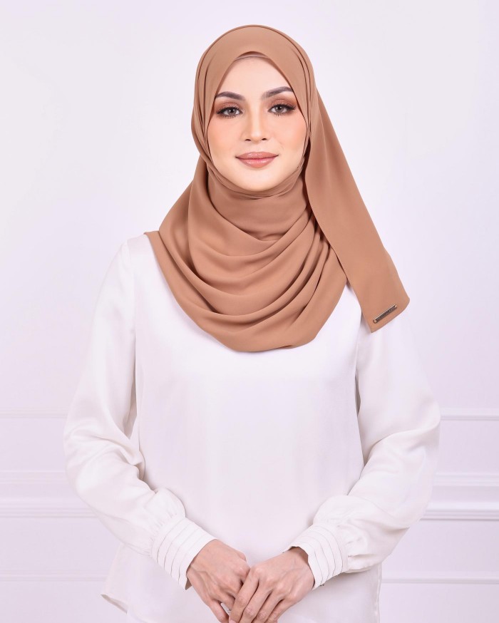 Basic Premium Chiffon Shawl (Chestnut)