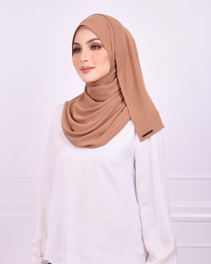 Basic Premium Chiffon Shawl (Chestnut)