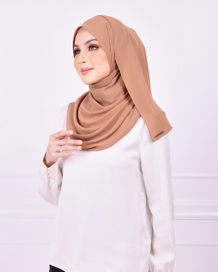 Basic Premium Chiffon Shawl (Chestnut)