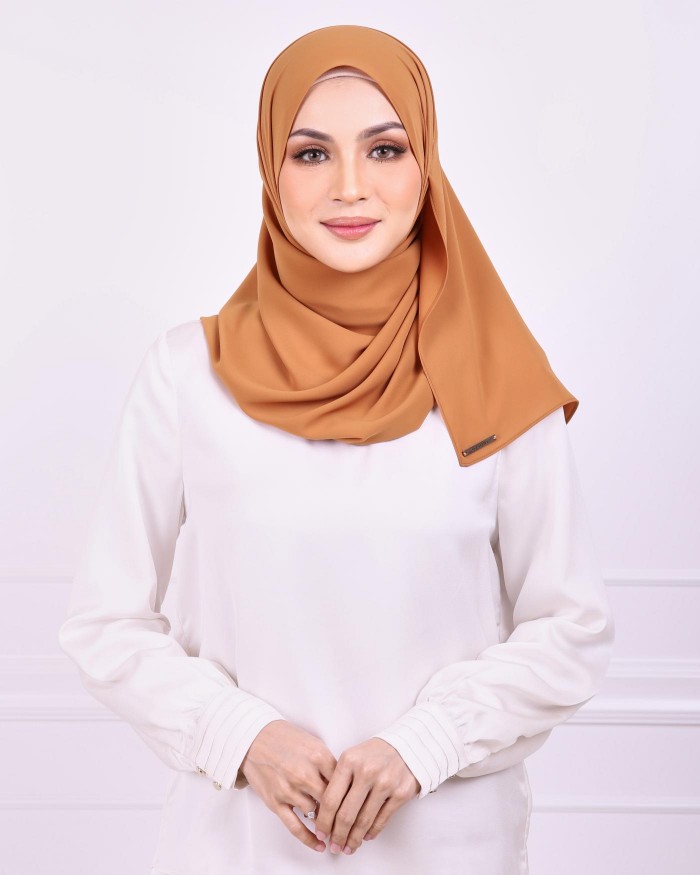 Basic Premium Chiffon Shawl (Cinnamon)