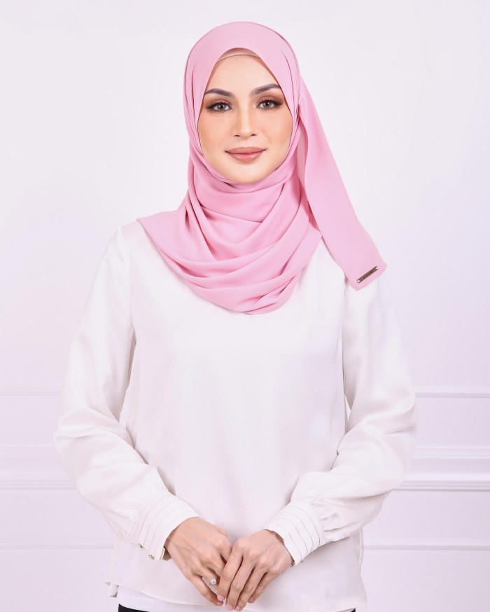 Basic Premium Chiffon Shawl (Flamingo)