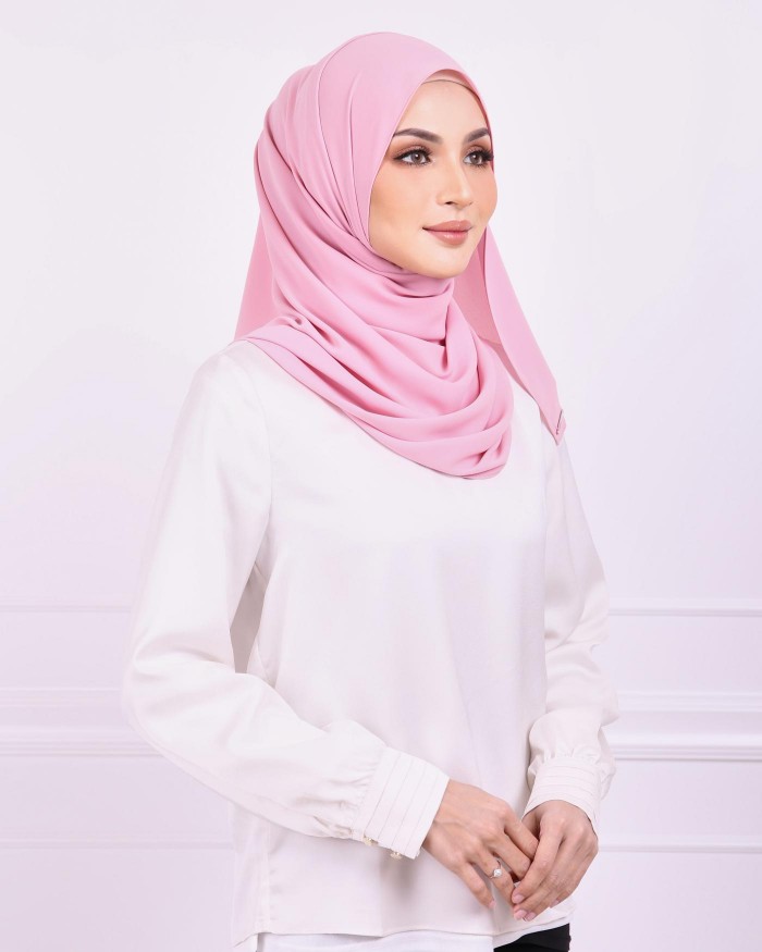 Basic Premium Chiffon Shawl (Flamingo)