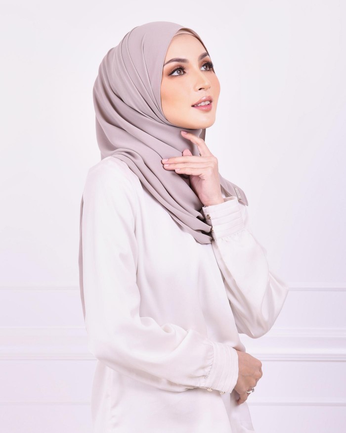 Basic Premium Chiffon Shawl (Grey)