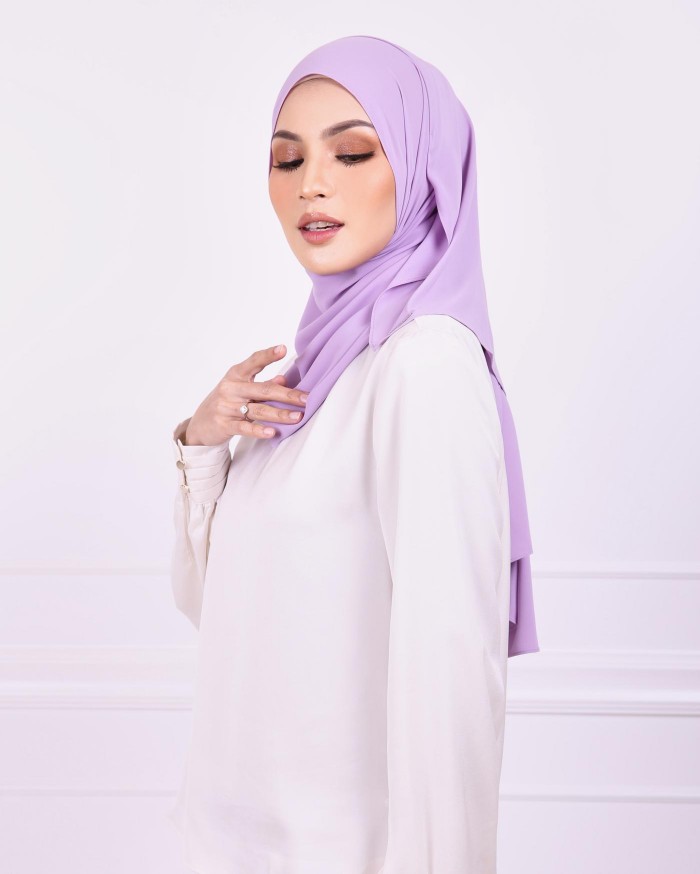 Basic Premium Chiffon Shawl (Lavender)