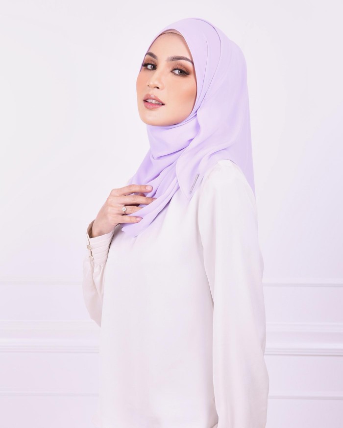 Basic Premium Chiffon Shawl (Lilac)