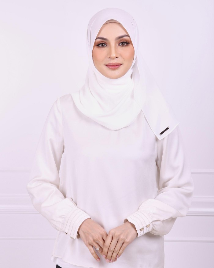 Basic Premium Chiffon Shawl (Off White)