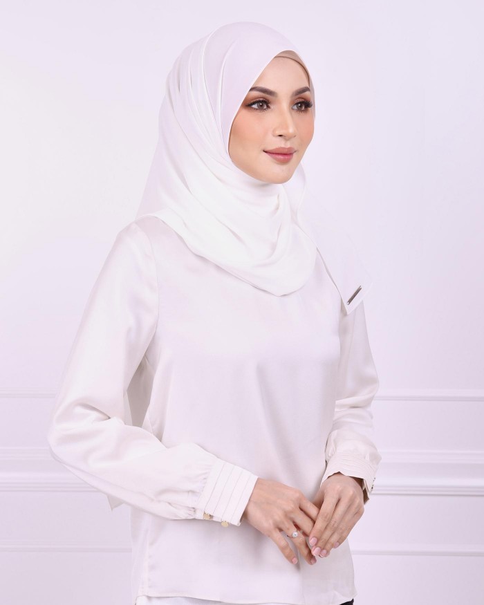 Basic Premium Chiffon Shawl (Off White)