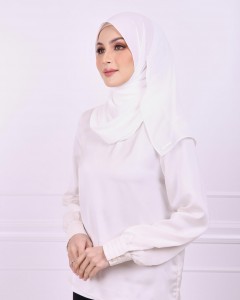 Basic Premium Chiffon Shawl (Off White)