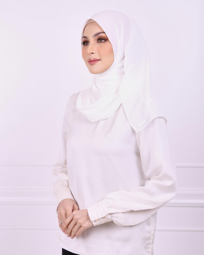 Basic Premium Chiffon Shawl (Off White)