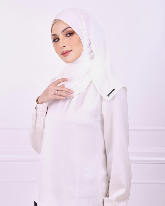 Basic Premium Chiffon Shawl (Off White)