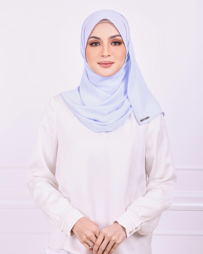 Basic Premium Chiffon Shawl (Powder Blue)