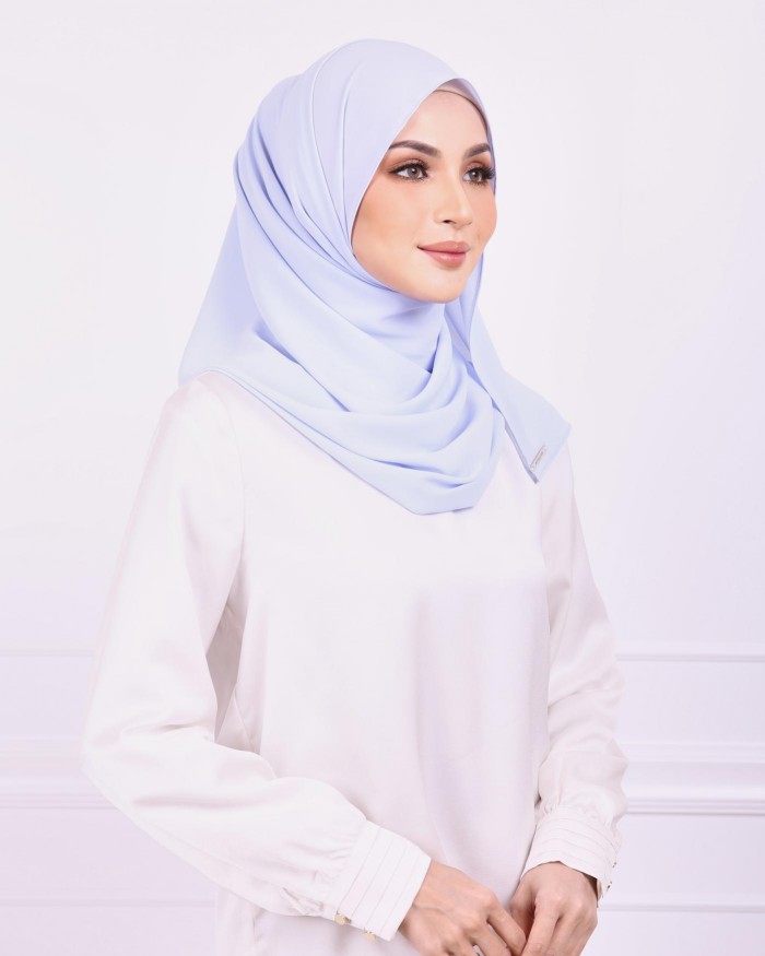 Basic Premium Chiffon Shawl (Powder Blue)