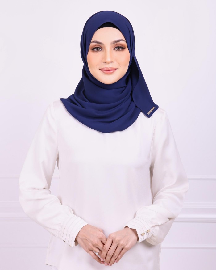 Basic Premium Chiffon Shawl (Royal Blue)