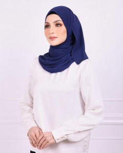 Basic Premium Chiffon Shawl (Royal Blue)