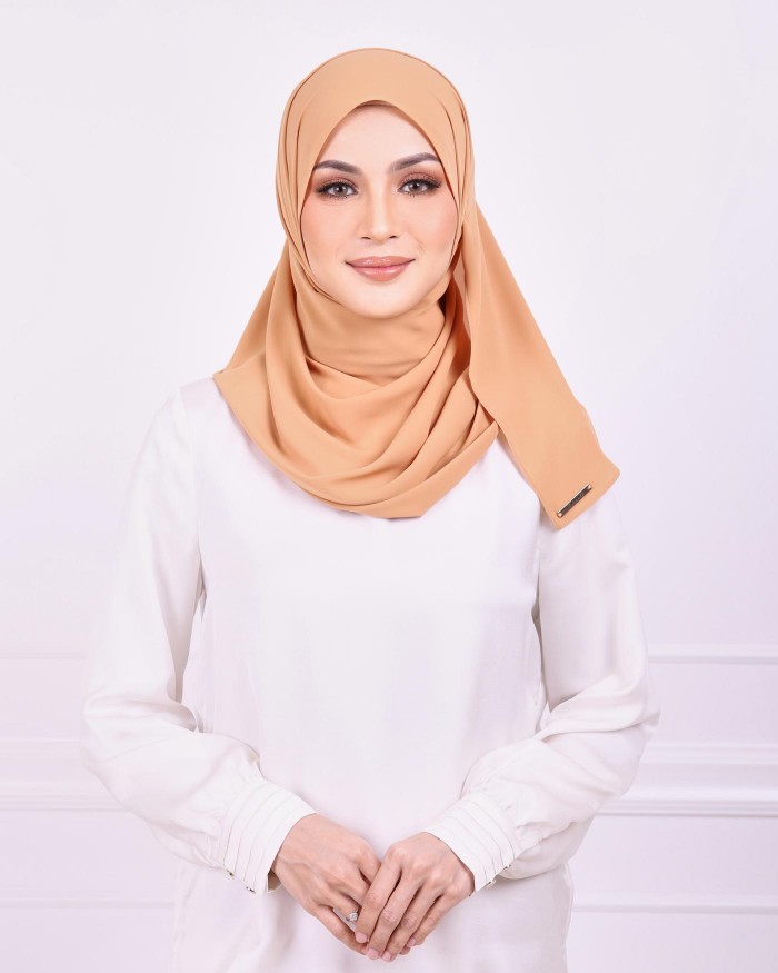 Basic Premium Chiffon Shawl (Russet)