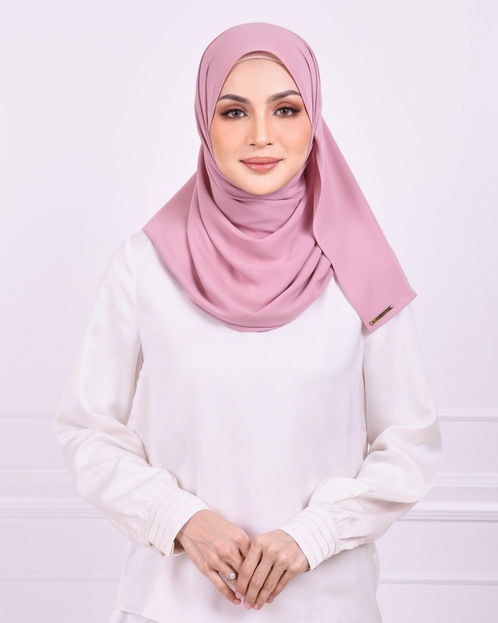 Basic Premium Chiffon Shawl (Soft Berry)