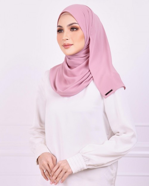 Basic Premium Chiffon Shawl (Soft Berry)