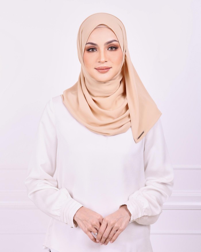 Basic Premium Chiffon Shawl (Tortilla)