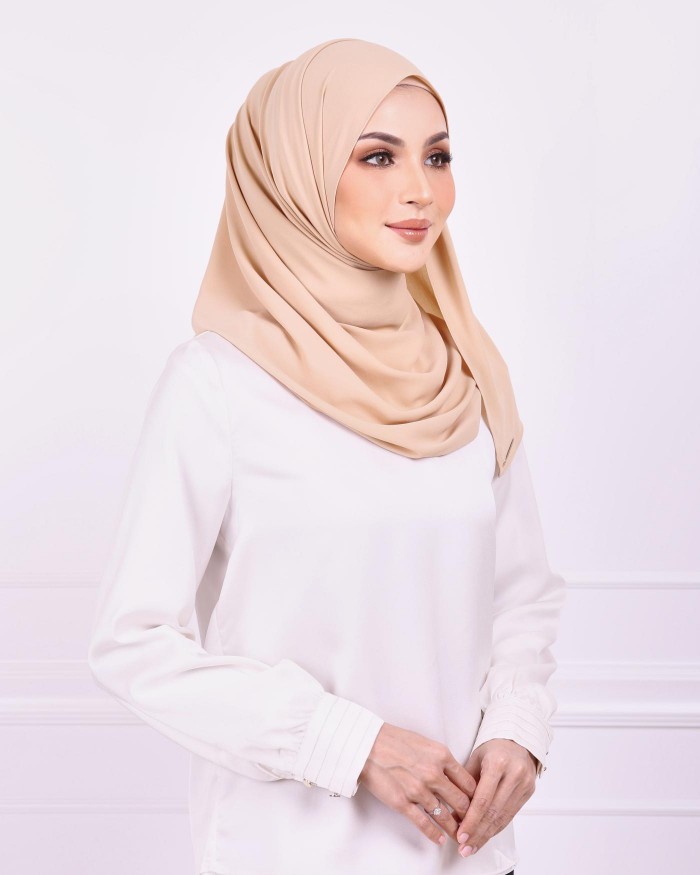 Basic Premium Chiffon Shawl (Tortilla)