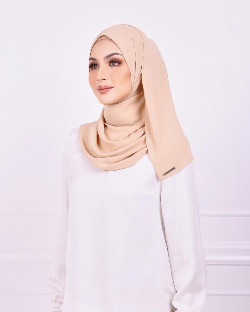 Basic Premium Chiffon Shawl (Tortilla)