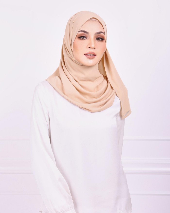 Basic Premium Chiffon Shawl (Tortilla)