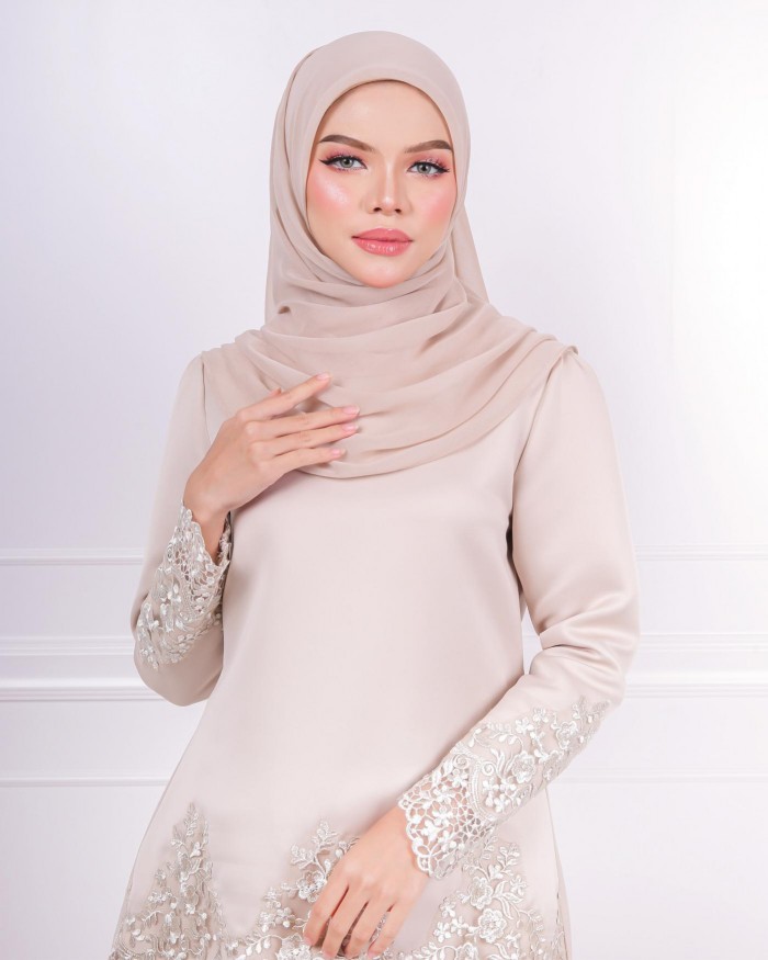 Syasya Bawal Bridal Drape (Champagne)