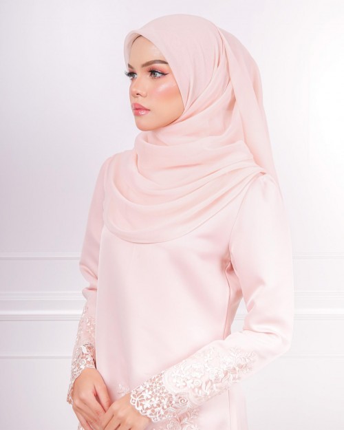 Syasya Bawal Bridal Drape (Peach)