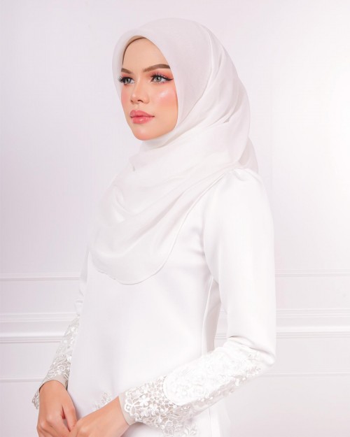 Syasya Bawal Bridal Drape (Off White)