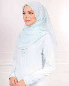 Syasya Bawal Bridal Drape (Aqua Blue)