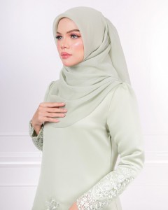 Syasya Bawal Bridal Drape (Green Tea)